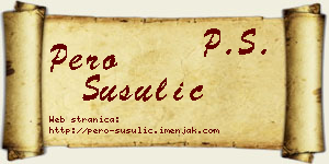 Pero Šušulić vizit kartica